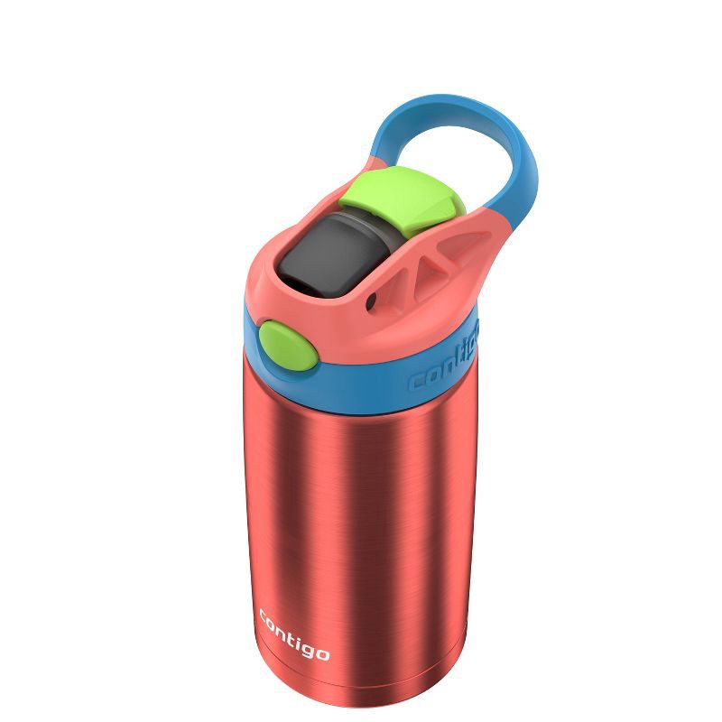 slide 3 of 6, Contigo Kids' 13oz Stainless Steel Painted Coral Water Bottle Blue Poppy: Insulated, Spillproof, Dishwasher-Safe, 13 oz