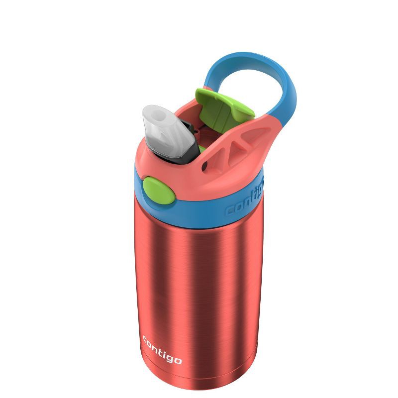 slide 4 of 6, Contigo Kids' 13oz Stainless Steel Painted Coral Water Bottle Blue Poppy: Insulated, Spillproof, Dishwasher-Safe, 13 oz