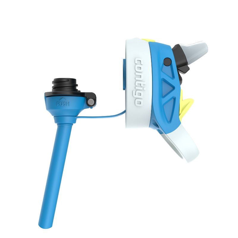 slide 6 of 6, Contigo Kids' 13oz Stainless Steel Painted Coral Water Bottle Blue Poppy: Insulated, Spillproof, Dishwasher-Safe, 13 oz