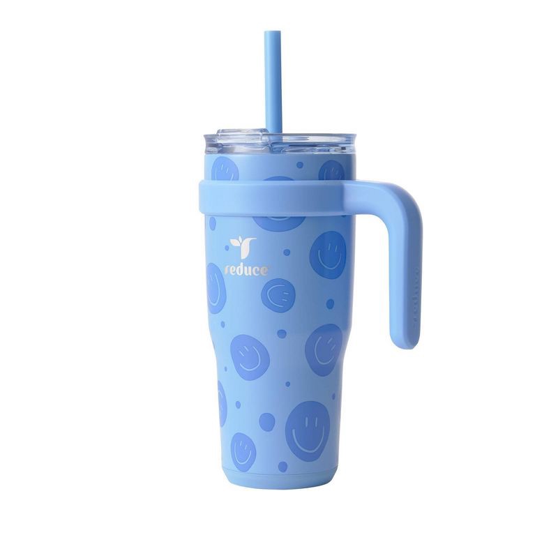 slide 2 of 6, Reduce 24oz Cold1 Vacuum Insulated Stainless Steel Straw Tumbler Mug Blue: Dishwasher-Safe, Portable Drinkware, 24 oz
