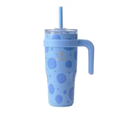 Reduce 24oz Cold1 Vacuum Insulated Stainless Steel Straw Tumbler Mug Blue: Dishwasher-Safe, Portable Drinkware