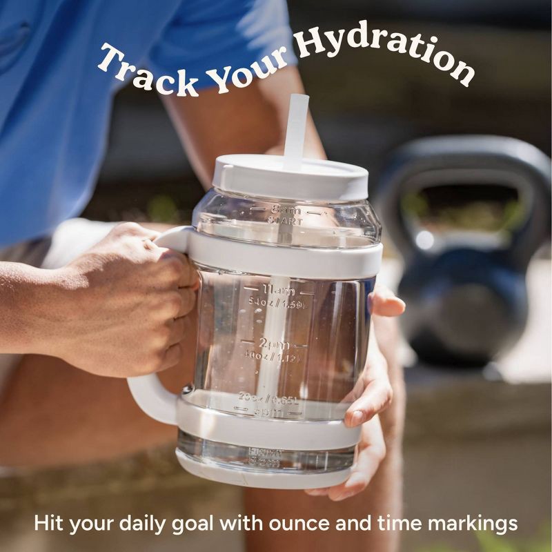 slide 6 of 7, Reduce 80oz Tritan Waterday Mug Light Pink: Iridescent Tumbler with Straw & Twist-Off Lid, Dishwasher-Safe, 80 oz