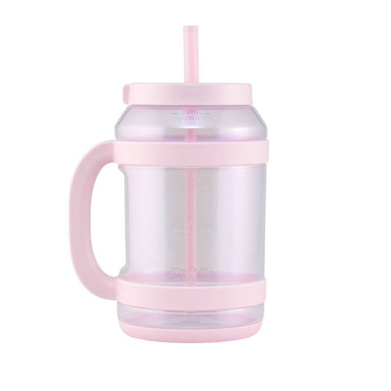 slide 7 of 7, Reduce 80oz Tritan Waterday Mug Light Pink: Iridescent Tumbler with Straw & Twist-Off Lid, Dishwasher-Safe, 80 oz