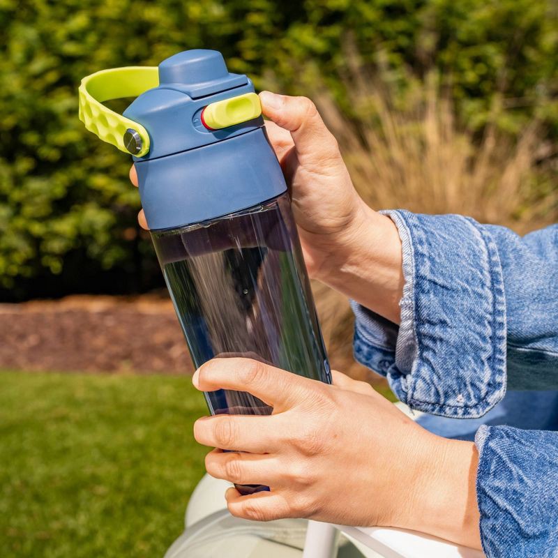 slide 7 of 7, Reduce 24oz Aura Tritan Water Bottle Iron Blue/Yellow, 24 oz