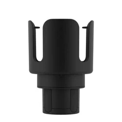 Ello Adjustable Car Cup Adapter: Fits Water Bottles in Cup Holders, Dishwasher-Safe, Black