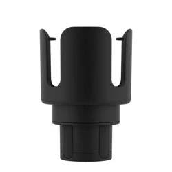 Ello Adjustable Car Cup Adapter: Fits Water Bottles in Cup Holders, Dishwasher-Safe, Black