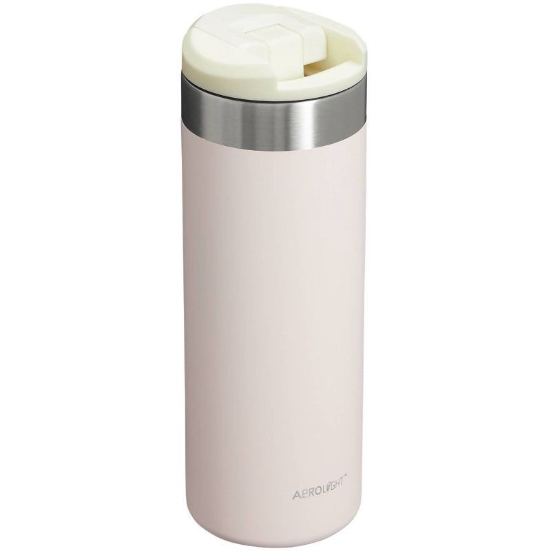 slide 2 of 3, Stanley 16 oz Stainless Steel Aero Light Transit Bottle Rose Quartz: Dishwasher-Safe Tumbler for Hot & Cold Beverages, 16 oz