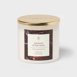 3-Wick Lidded Glass Jar Candle Ashwood and Palo Santo 19oz - Threshold™