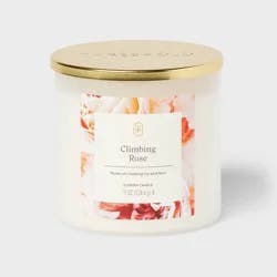 3-Wick Lidded Glass Jar Candle Climbing Rose 19oz - Threshold™