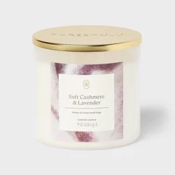 3-Wick 7mm Lidded Glass Jar Candle Soft Cashmere and Lavender White 19oz - Threshold™
