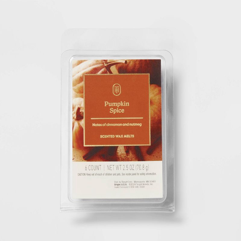 slide 1 of 3, 6ct Pumpkin Spice Wax Melts 2.5oz - Threshold™, 6 ct; 2.5 oz