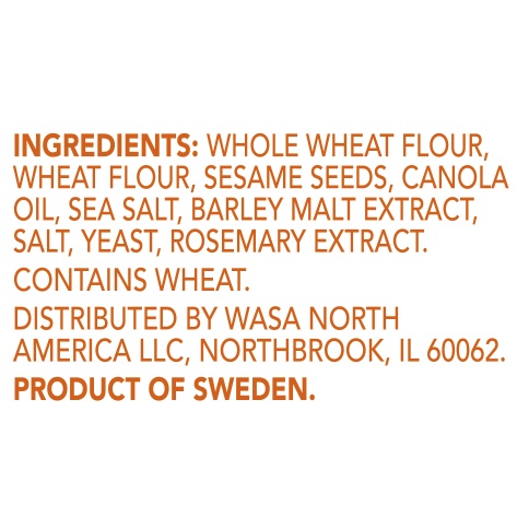slide 6 of 8, Wasa Thins Swedish Style Sesame & Sea Salt Flatbread 6.7 oz, 10 ct