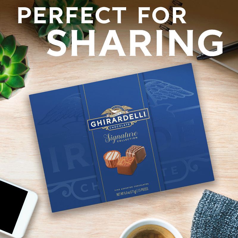 slide 3 of 6, Ghirardelli Signature Collection Fine Assorted Chocolate Candy Gift Box - 6oz, 6 oz
