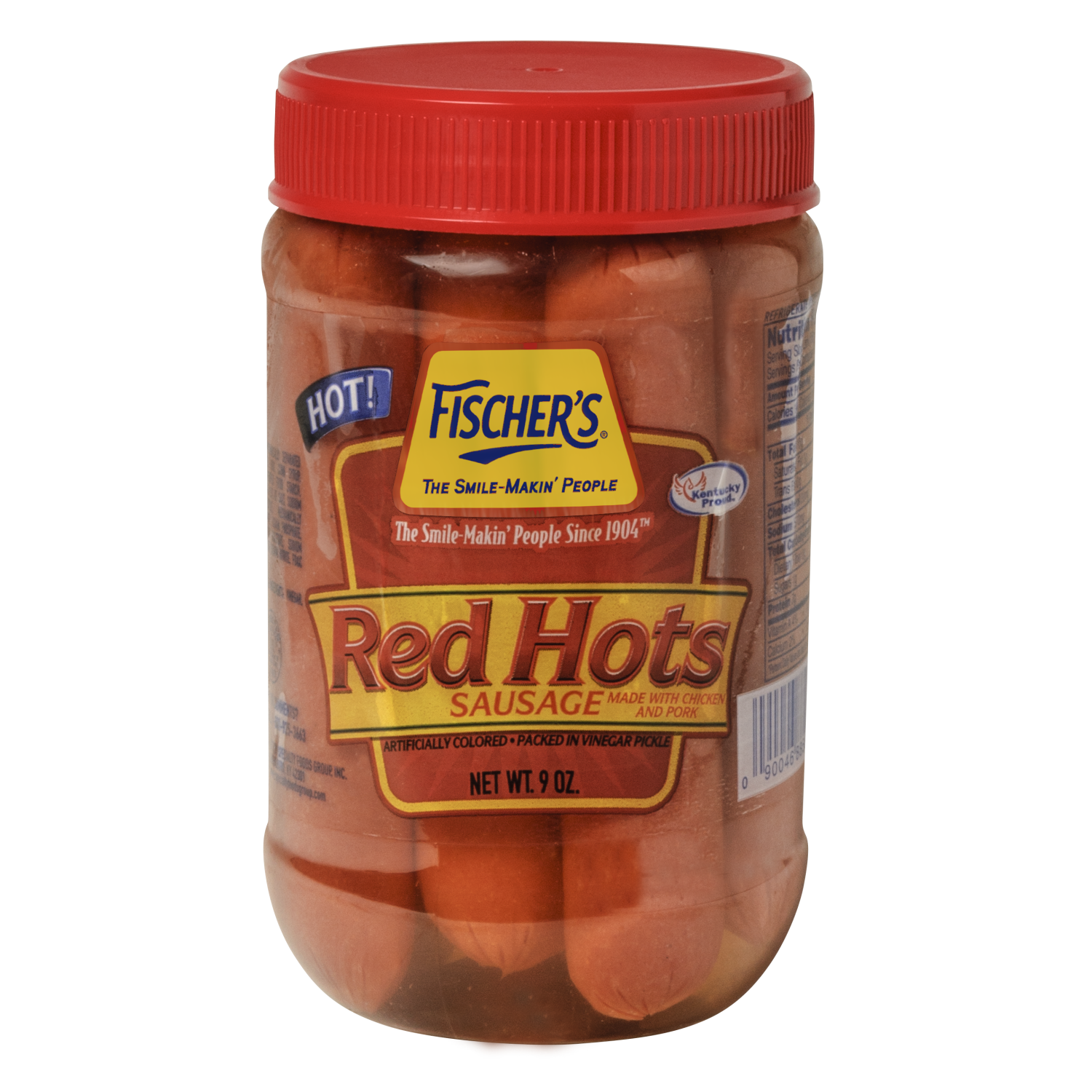 slide 1 of 1, FISCHERS Fischer's Red Hot Sausages - 9 oz, 9 oz