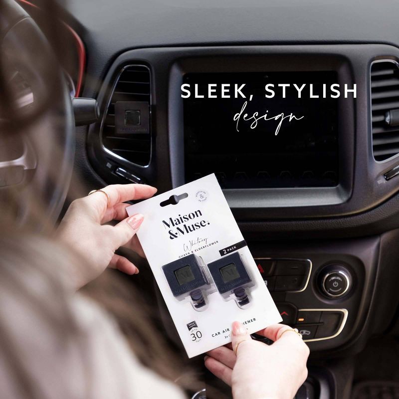 slide 5 of 7, Maison&Muse 2pk Car Air Fresheners Guava and Elderflower Vent Clips, 2 ct