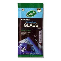 Turtle Wax Glass Auto Wipes Pouch 30ct: Streak-Free Car Cleaner, Automotive Interior Cleaning Supplies