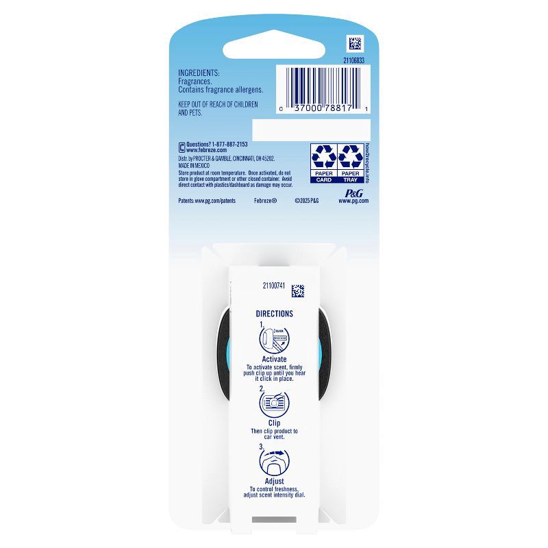 slide 14 of 14, Febreze Car Auto Old Spice: Phthalate-Free Car Vent Clip Freshener, Adjustable Scent, Disposable, 40-Day Duration, 1 ct