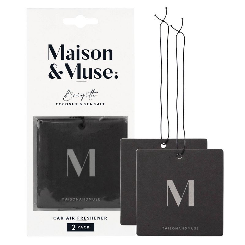 slide 4 of 7, Maison&Muse 2pk Car Air Fresheners Coconut and Sea Salt, 2 ct