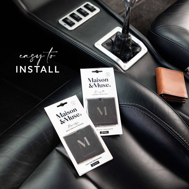 slide 7 of 7, Maison&Muse 2pk Car Air Fresheners Coconut and Sea Salt, 2 ct