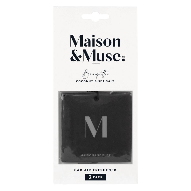 slide 1 of 7, Maison&Muse 2pk Car Air Fresheners Coconut and Sea Salt, 2 ct