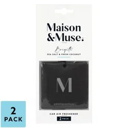 Maison&Muse 2pk Car Air Fresheners Coconut and Sea Salt