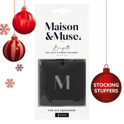 Maison&Muse 2pk Car Air Fresheners Coconut and Sea Salt