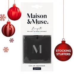Maison&Muse 2pk Car Air Fresheners Coconut and Sea Salt