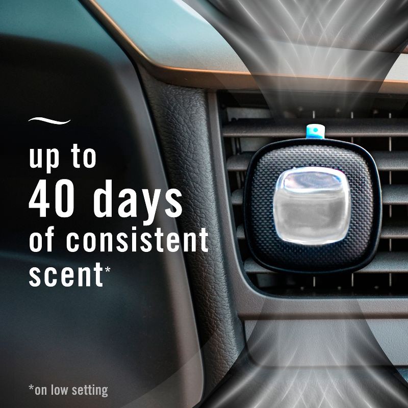 slide 5 of 13, Febreze 2ct Car Auto Noirs: Phthalate-Free Car Freshener, Adjustable Scent, Vent Clips, Disposable, Oil-Based, 2 ct