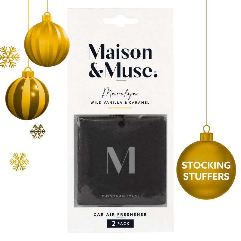slide 1 of 7, Maison&Muse 2pk Car Air Fresheners Wild Vanilla and Caramel, 2 ct