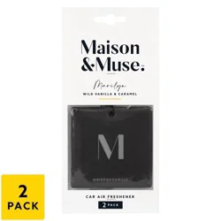 Maison&Muse 2pk Car Air Fresheners Wild Vanilla and Caramel