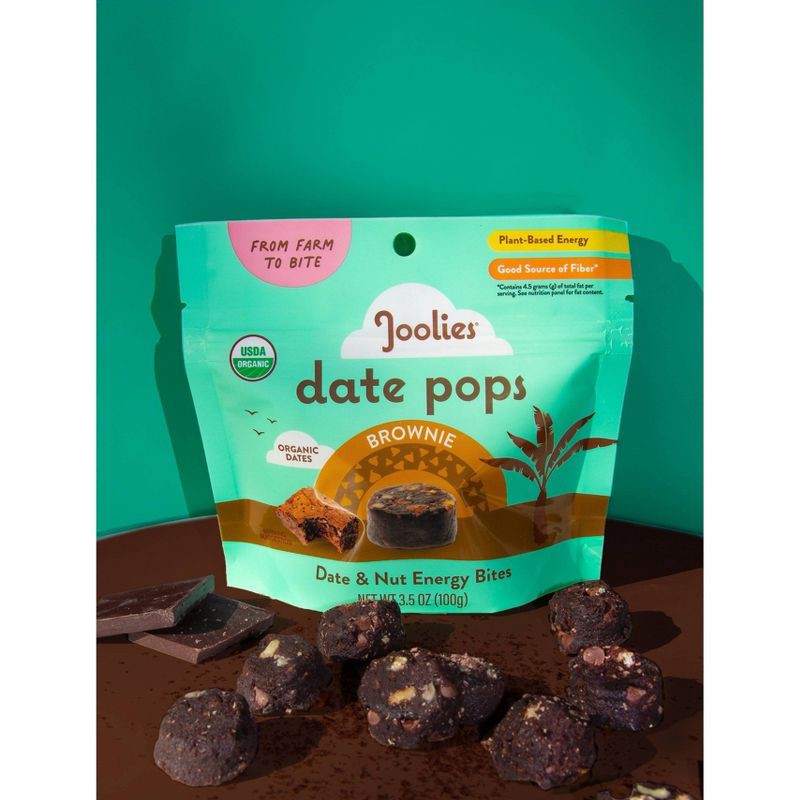 slide 3 of 3, Joolies Organic Brownie Date Pops - 3.5oz, 3.5 oz