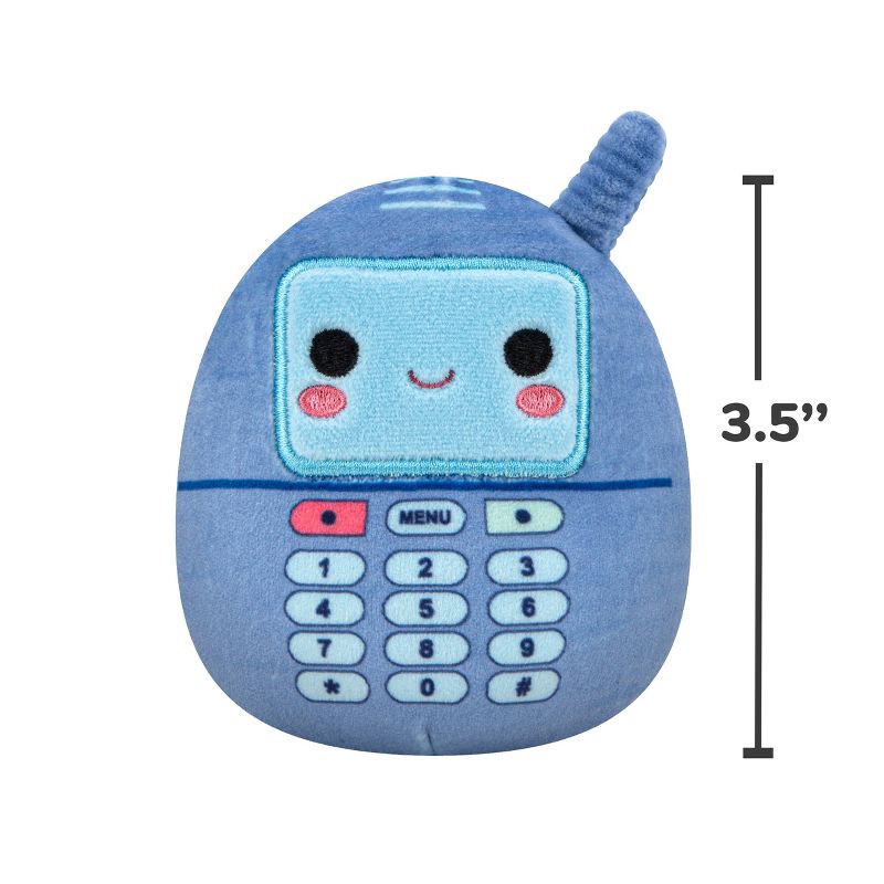 slide 3 of 3, Squishmallows 3.5" Tadita The Blue Cell Phone Squeaky Plush Dog Toy, 1 ct