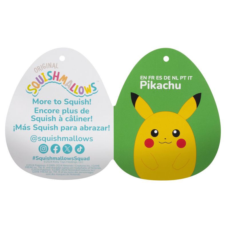 slide 9 of 9, Squishmallows Pikachu Holiday 14" Plush, 1 ct