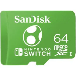 SanDisk 64GB microSDXC UHS-1 for Nintendo Switch Yoshi: Compatible with Switch OLED & Lite, 100 Mbps Transfer Rate