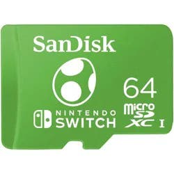 SanDisk 64GB microSDXC UHS-1 for Nintendo Switch Yoshi: Compatible with Switch OLED & Lite, 100 Mbps Transfer Rate