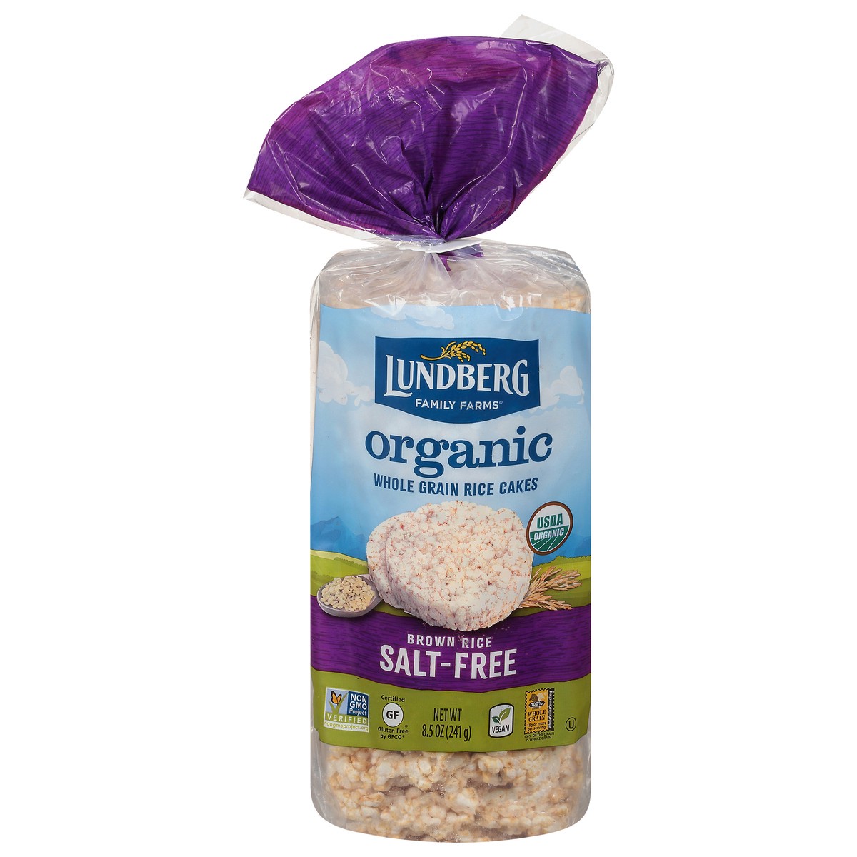 slide 1 of 9, Lundberg Family Farms Salt-Free Brown Rice Whole Grain Organic Rice Cakes 8.5 oz, 8.5 oz