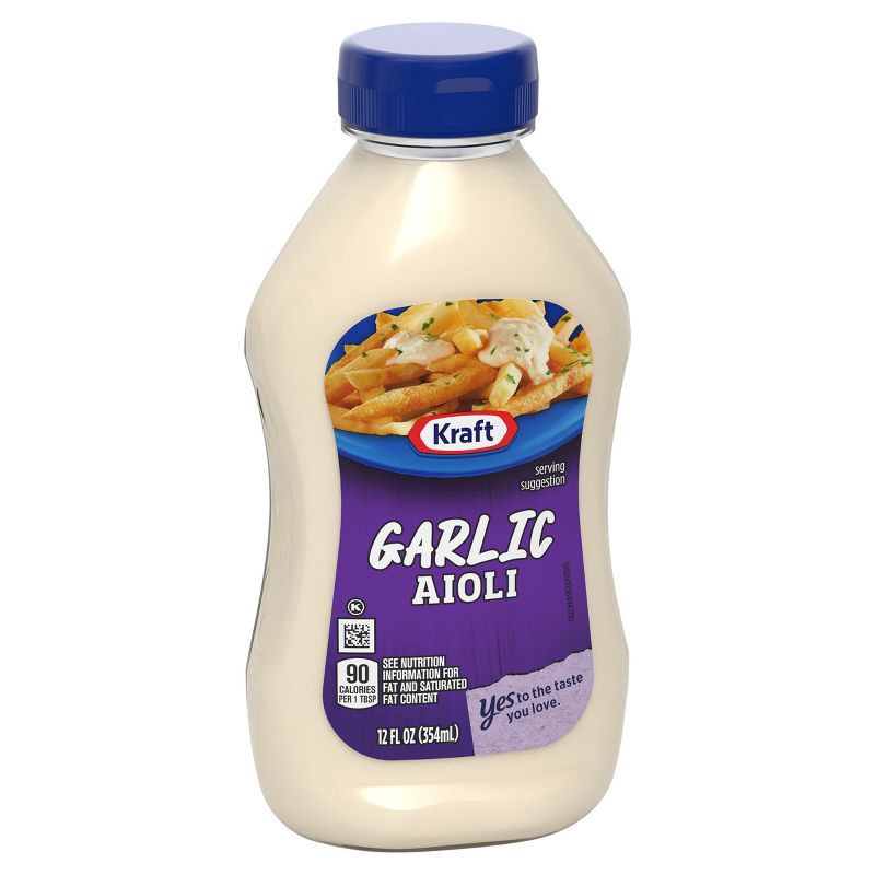slide 8 of 9, Kraft Garlic Aioli - 12 fl oz, 12 fl oz