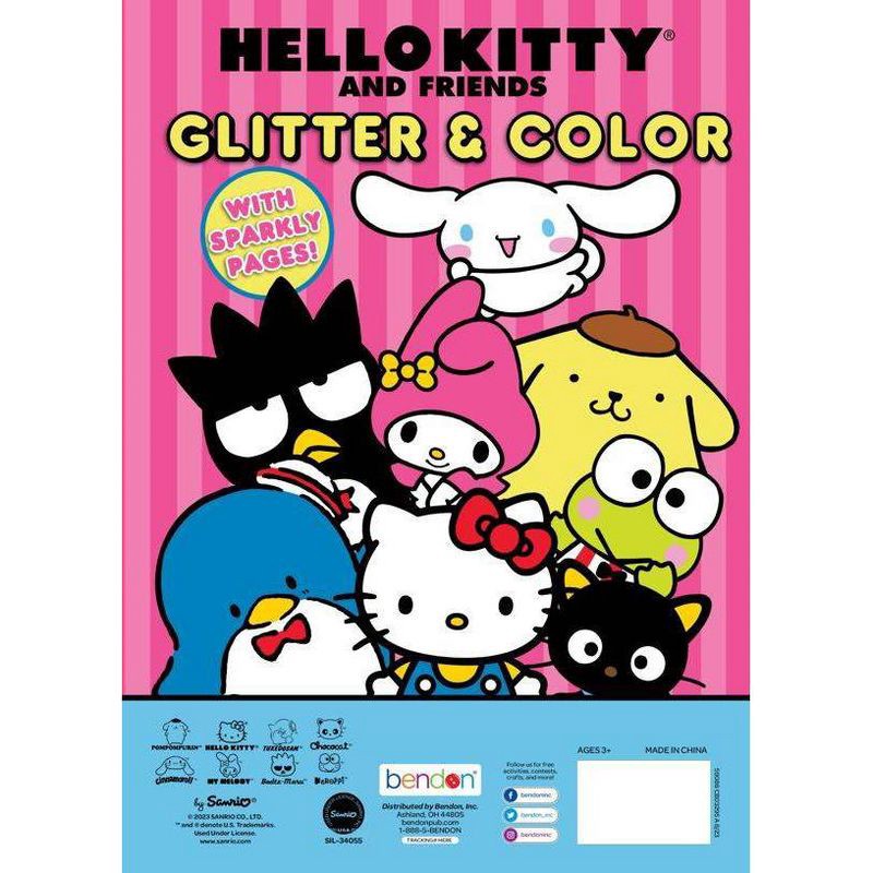 slide 2 of 5, Bendon Hello Kitty Glitter & Color Book, 1 ct