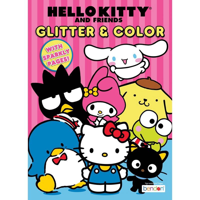 slide 1 of 5, Bendon Hello Kitty Glitter & Color Book, 1 ct