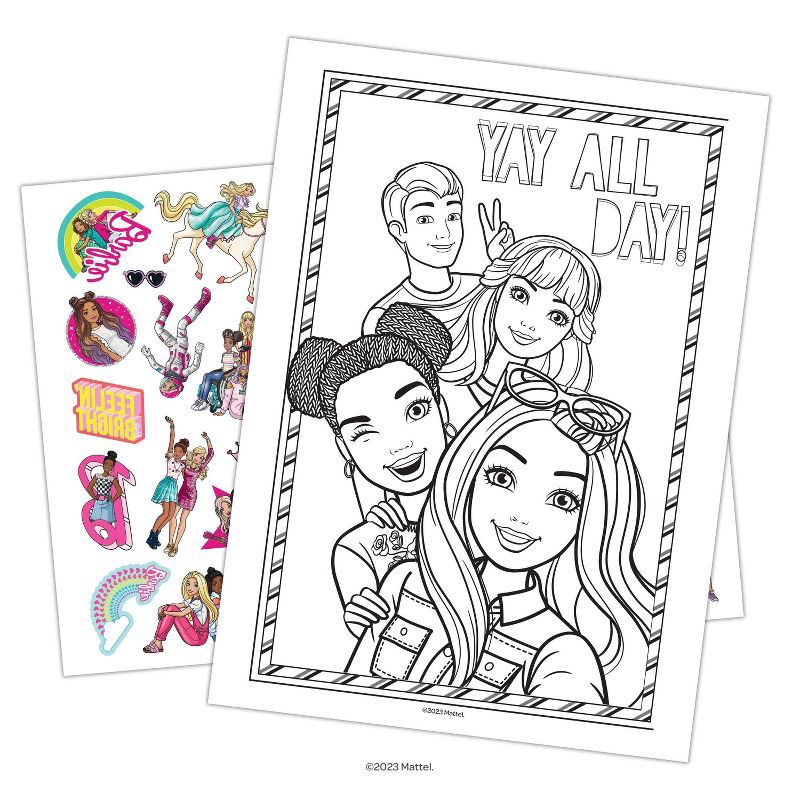 slide 5 of 6, Bendon Barbie Coloring & Activity with Tattoos, 1 ct