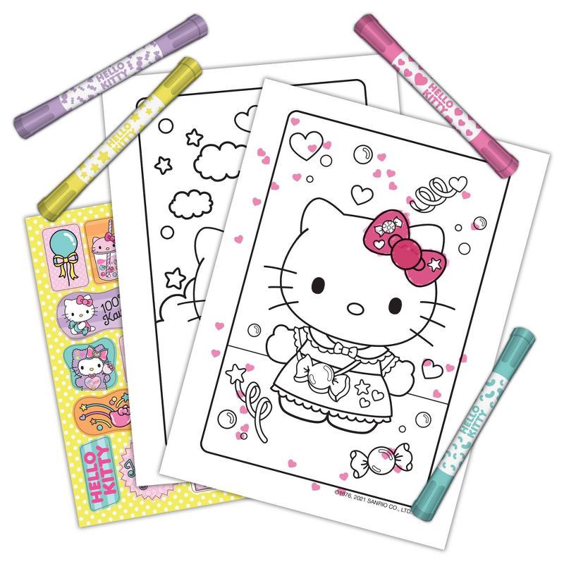 slide 2 of 4, Bendon Hello Kitty Coloring Book with Stamper Markers, 1 ct
