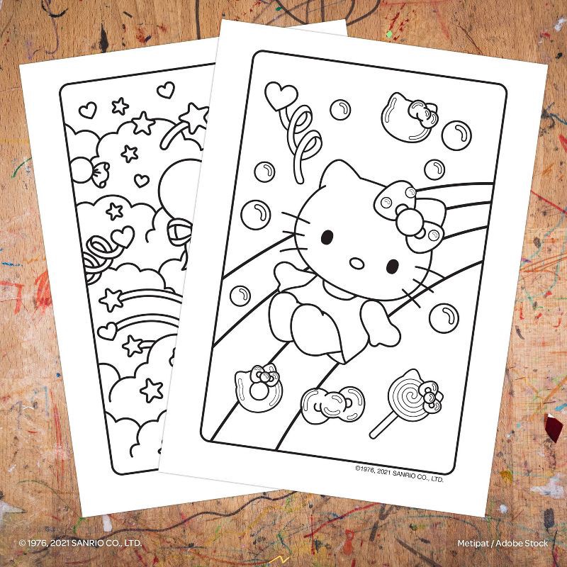 slide 3 of 4, Bendon Hello Kitty Coloring Book with Stamper Markers, 1 ct