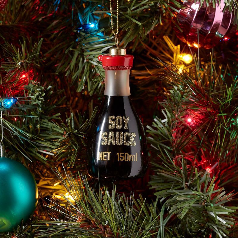 slide 2 of 3, Glass Soy Sauce Bottle Christmas Tree Ornament - Wondershop™, 1 ct