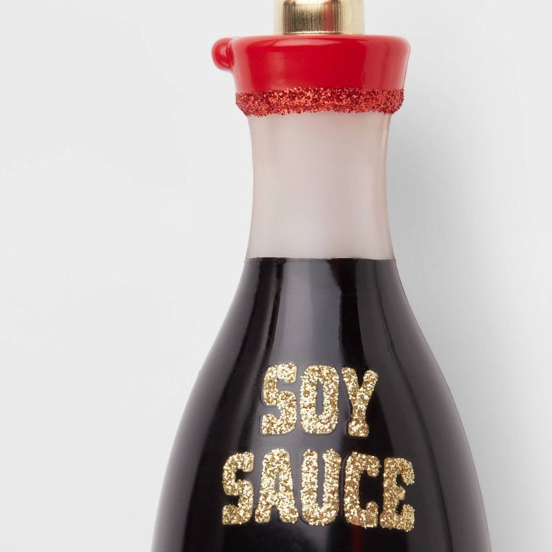 slide 3 of 3, Glass Soy Sauce Bottle Christmas Tree Ornament - Wondershop™, 1 ct