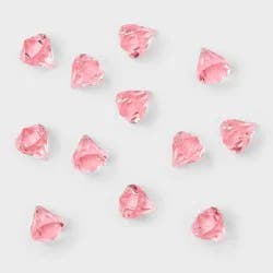 12pc Acrylic Diamond Christmas Tree Ornament Set Pink - Wondershop™