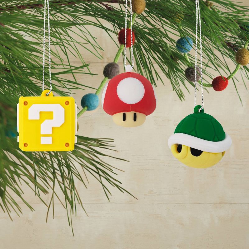 slide 5 of 6, Hallmark 6pc Super Mario Mini Christmas Tree Ornament Set: Indoor, Nintendo Licensed, No Battery Required, 6 ct
