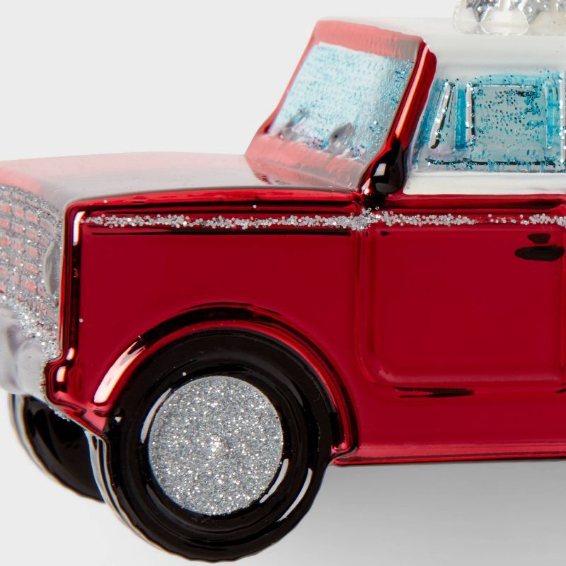 slide 3 of 3, Glass SUV Christmas Tree Ornament Red - Wondershop™: Indoor Use, No Battery, 2.56" Height, 1 ct