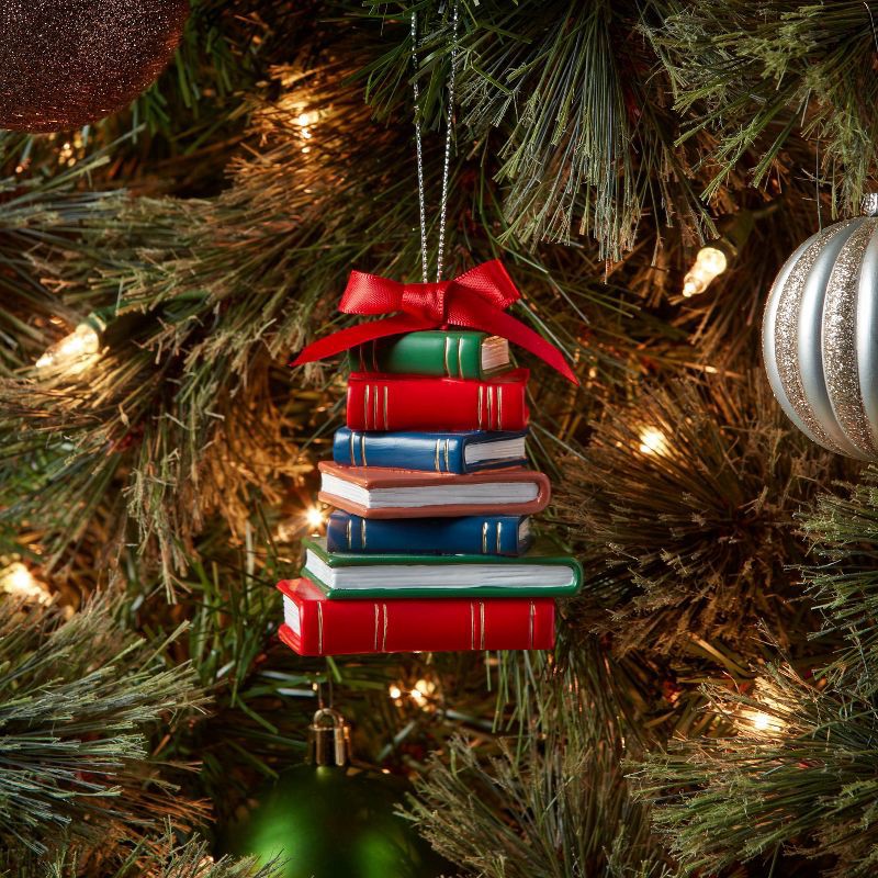 slide 2 of 3, Stacked Books Christmas Tree Ornament - Wondershop™, 1 ct