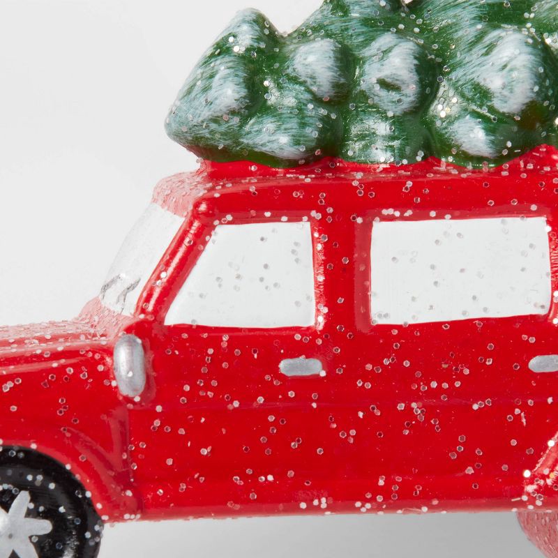 slide 3 of 3, SUV with Tree Christmas Tree Ornament Red - Wondershop™, 1 ct