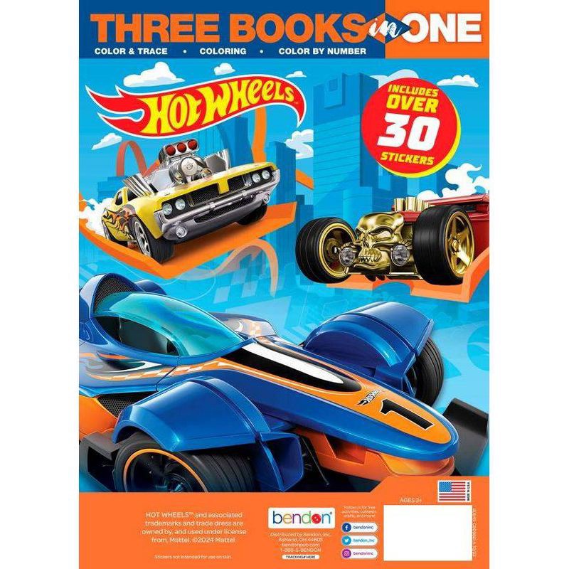 slide 2 of 7, Bendon Hot Wheels 3-in-1 Activity Book, 1 ct